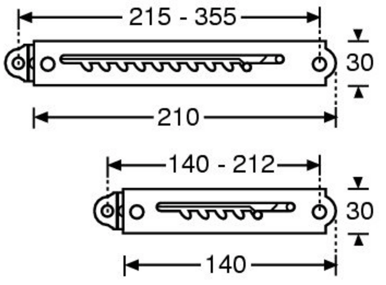 Adam Hall Hardware 8735 - Telescopic Support 10 Stops 